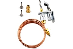 Urnqowuy Q314A4586 Pilot Burner with Thermocouple Assembly Fit for Honeywell, for Gas Furnaces Boilers and Water Heaters, Natural Gas and Propane Pilot Burner