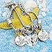 lauhonmin 2pcs BBF Best Friends No Matter Where Compass Split Broken Heart Double Bracelets Set Friendship Gift (Charm Bracelet)