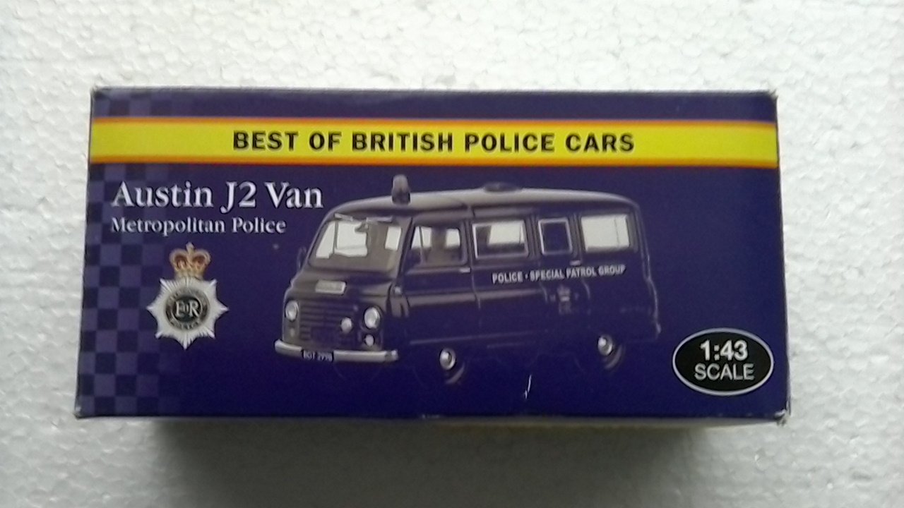 BEST OF BRITISH POLICE CARS ATLAS 1/43 SCALE AUSTIN J2 VAN METROPOLITAN POLICE SPECIAL PATROL GROUP VAN