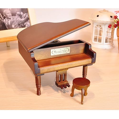 Miniature Grand Piano Varnished Wood Decorative Music Item