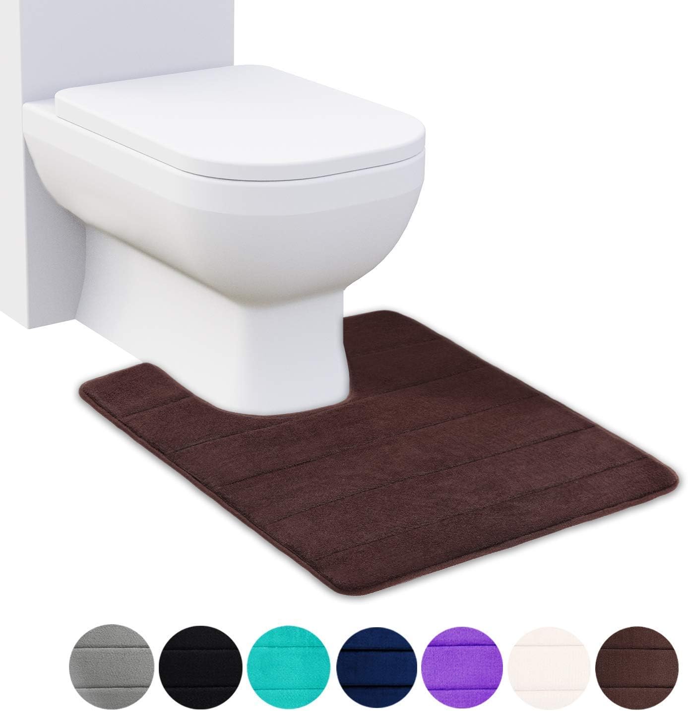 Homaxy Memory Foam rutschfeste Weiches Vorleger Toilette mit Ausschnitt