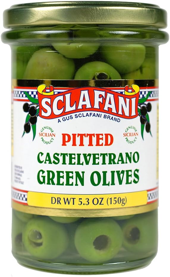 Sclafani Castelvetrano Green Olives (Pitted 6PACK)