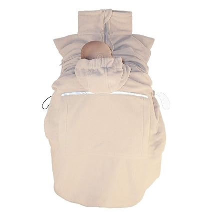 HOPPEDIZ Fleece-Cover Basic - wärmendes Tragecover für Tragehilfen - Beige (sand)