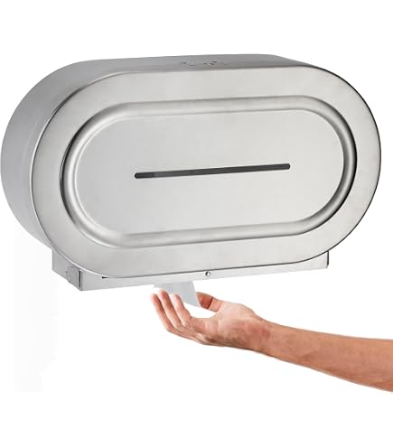 Global Industrial Plastic Jumbo Bathroom Tissue Dispenser – Holds 9 Rolls – Smoke