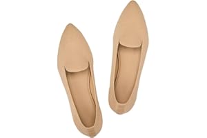 Frank Mully Women's Casual Loafer Flats Slip On Loafer Shoes Comfortable Knit Flat Shoes Classics Pointy Toe Loafer Flats,for Work,Travel