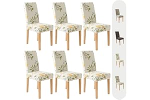 Secgo Chair Covers for Dining Room 6 Pack, Stretch Dining Chair Cover, Washable Spandex Kitchen Parsons Chair Slipcovers, Blue Chair Covers for Home or Party