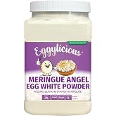 Eggylicious Meringue Powder &ndash; Made w/Pure Egg Whites - Gives Body &amp; Stability to a variety of icings &ndash; Ideal for Homemade Filling/Royal Icing/Cake Decorations &amp; More &ndash; Preservatives Free &ndash; 1lb Jar