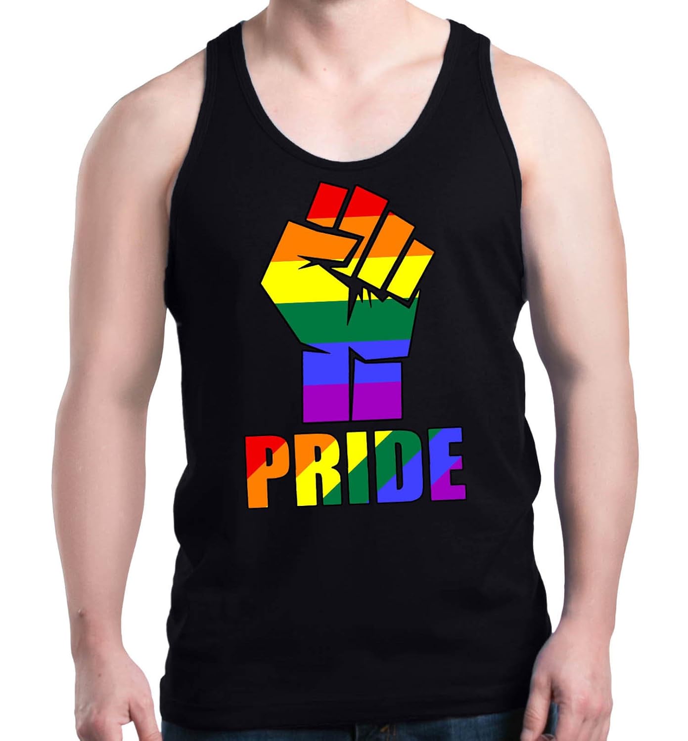 Pride Resist Rainbow Fist Tank Top Gay Pride Tank Tops 6102 Shirts Jznovelty