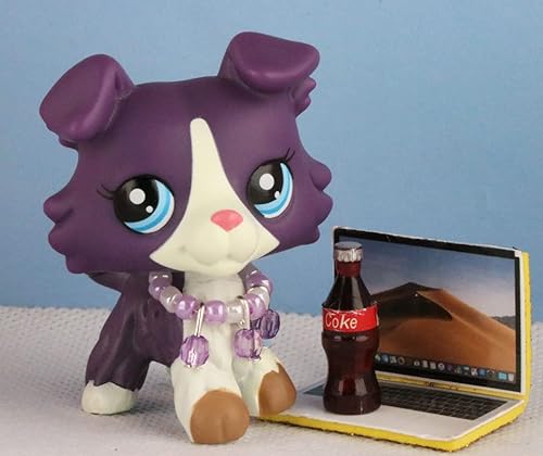 Junior Pet Shop lps Collie 1676, lps Purple Body Collie Blue Eyes