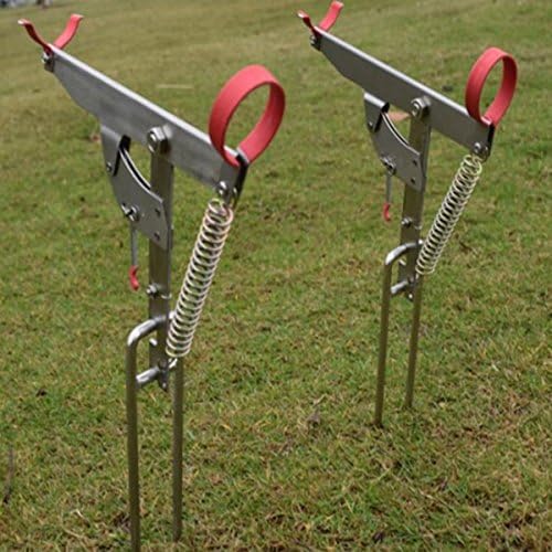 Fishing Rod Rack with High Strength Automatic Spring Tip-Up Hook Setter - 1 Pack