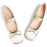 LUXINYU Flats for Women Dressy Square Toe Ankle Strap Mary Jane Shoes Casual Slip On Flats Comfortable Ballet Flats