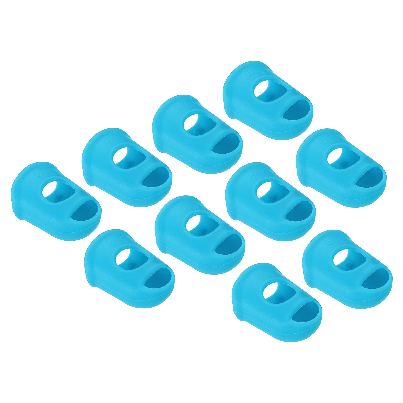 PATIKIL 0.67 Inch Rubber Finger Tips, 30 Pack Silicone Thumb Fingertip Protector Covers Pads Thimble for Guitar Playing Office Counting Sewing, Sky Blue XS Size