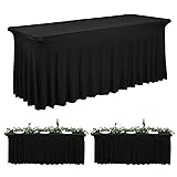 fani 2 Pack Spandex Table Skirts for Rectangle