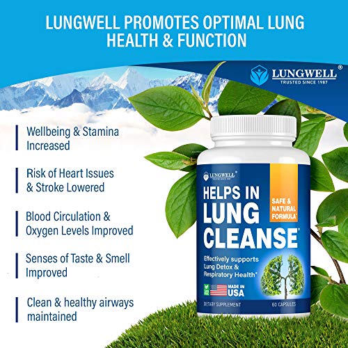 Quit Smoking Aid Lung Cleanse & Detox Pills Made in USA Helps to