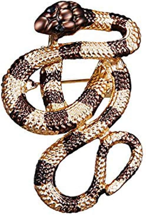 la espoir Vintage Snake Brooch Pin Personnality Women Girls Clothes Jewelry Chic Animal Lapel Pin