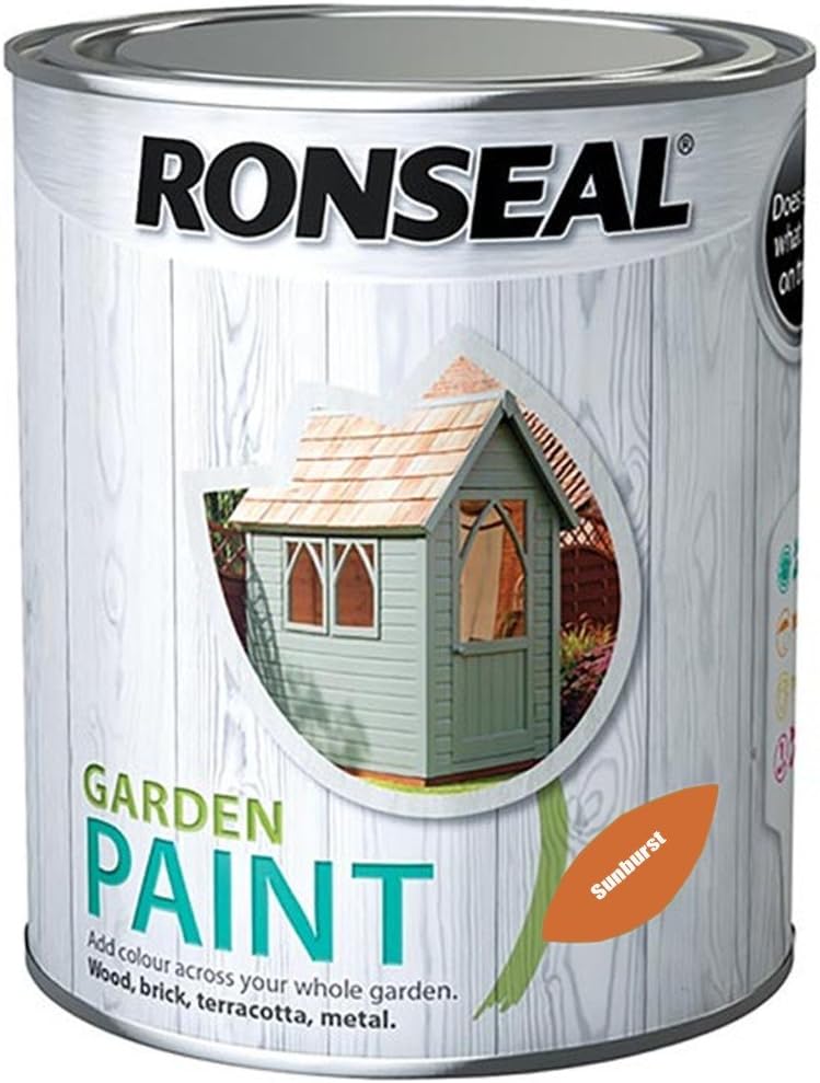 Ronseal RSLGPSB750 750 ml Garden Paint - Sunburst, 250 ml (Pack of 3)