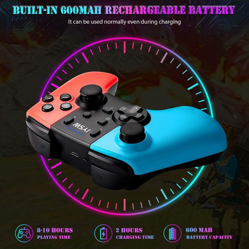 Upgraded Pro Wireless Switch Controller for Nintendo - Gamepad Joypad Remote Joystick Replacement for Nintendo Switch Controller, Adjustable Turbo Vibration, Motion Control: Computers & Accessories