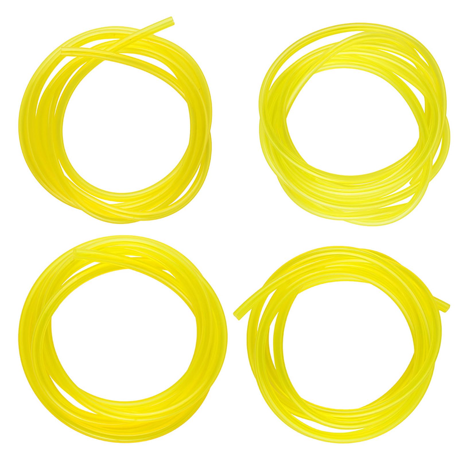 4 Sizes Fuel Pipe,Universal Strimmer PartsFuel Line Hose Tube for Poulan Craftman Chainsaws Lawn Mower String Trimmer Blowers Common Weedeater 2 Cycle Small Engines-Yellow