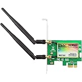 Ubit Network Card, WiFi Adapter AC 7265, AC1200Mbps pcie WiFi Bluetooth Card, 6dBi Antenna Wireless Dual Band (5G/2.4G) WiFi 