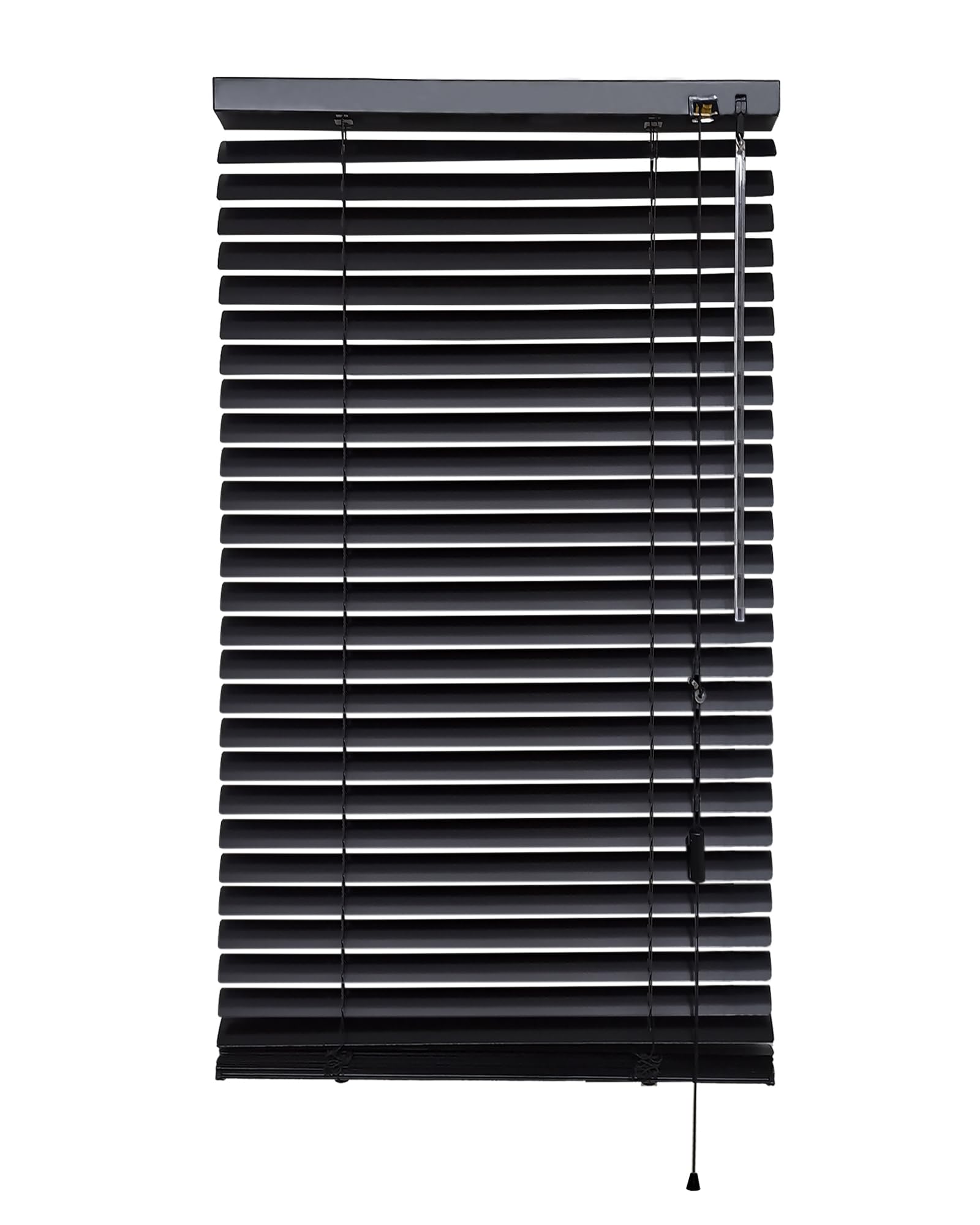 iYueMps Aluminium Venetian Blinds(65cm x 130cm) for Clamping or Dirlling Window Blinds Strong Trimmable Easy Fit 25mm Slat for Home, Office, Bathroom, Bedroom, Living Room, Kitchen-Black — image 1