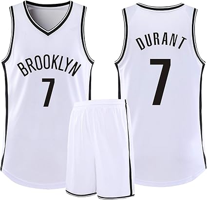 Amazon Co Jp 21新しいレギュラーシーズンバスケットボールユニフォーム 通常のネット 7丈夫なバスケットボールの服 ファン バスケットボールジャージ 後ろの番号と名前 White Xxxxxl ホーム キッチン