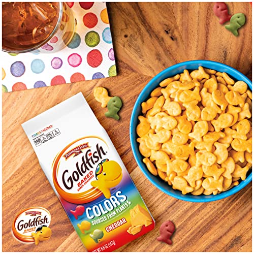 Goldfish Colors Cheddar Cheese Crackers, Baked Snack Crackers, 6.6 oz