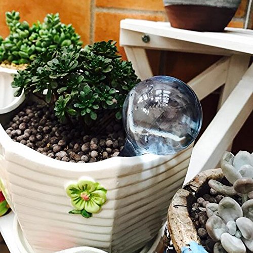 4 Pcs Plant Automatic Watering PVC Bulbs Plant Watering Globes Automatic Watering Bulbs Plants Flowers Irrigation Tool self Watering Globes Stakes (Clear+Green)