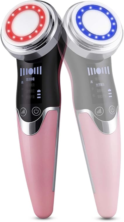 Amazon Yinuo 美顔器 温冷美顔器 Ems微電流 超音波振動 イオン導入 導出 光エステ 毛穴 口元 目元ケア 美肌 小顔 保湿 ほうれい線改善 自宅用美顔器 Usb充電 取扱説明書付き ピンク Yinuo 美顔器 美容器 通販