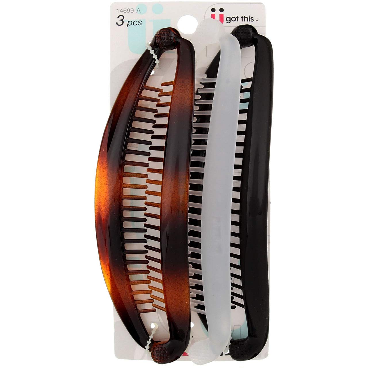 Scunci Pack of 3, Effortless Beauty, Banana Barrettes Buy Online in