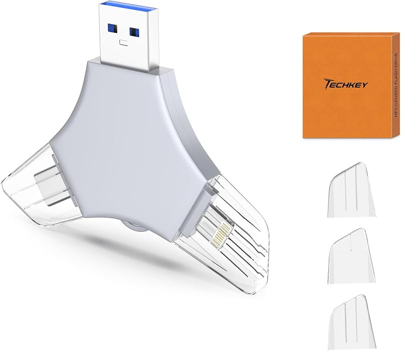 Techkey USB C to Ethernet Adapter RJ45 Gigabit LAN Network for MacBook Windows