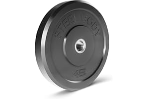 Steelbody Olympic Rubber Bumper Weight Plate - 10 lb. / 25 lb. / 35 lb. / 45 lb. Workout Weights