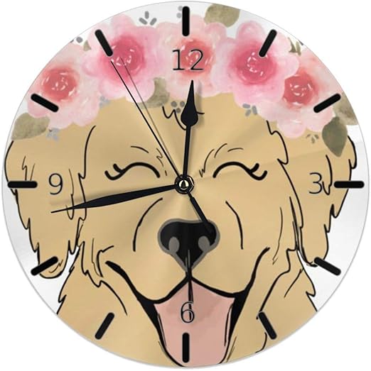 Golden Retriever Perro Madre Rosa Lindo Mini temático Patrón Impreso