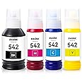 BAIINK 542 Pigment Ink Refill Ink Bottle Replacement for Epson 542 Ink T542 Compatible with EcoTank ET-5800 ET-5850 ET-5880 ET-16600 ET-16650 ST-C8000 (1 Black,1 Cyan,1 Magenta,1 Yellow, 4 Pack)