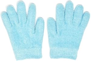 NatraCure Moisturizing Gel Gloves - (for Dry, Cracked Skin, Aging Hands, Cuticles, Eczema, After Hand Washing, Instead of Overnight Sleeping Gloves, Lotion, Cream) - Color: Aqua
