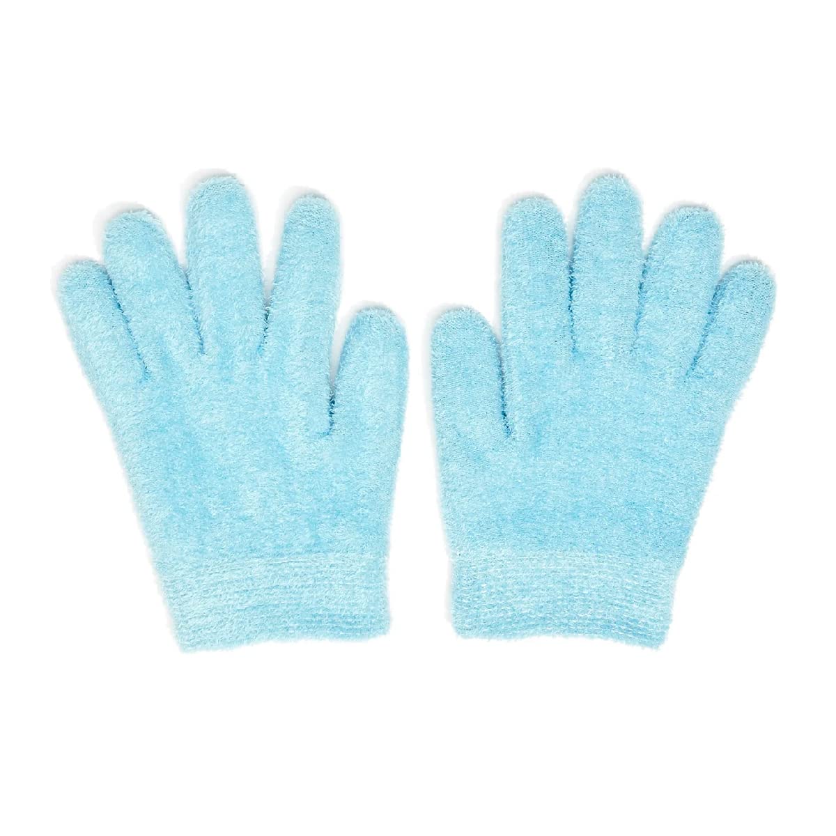 Photo 1 of NatraCure Moisturizing Gel Gloves - (for Dry, Cracked Skin, Aging Hands, Cuticles, Eczema, After Hand Washing, Instead of Overnight Sleeping Gloves, Lotion, Cream) - Color: Aqua