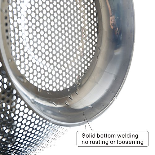 ZESPROKA Stainless Steel Micro-perforated 5-Quart Colander Strainer - With Solid Handles and Stable Draining Ring Base - Ideal for Pasta, Beans, Noodles, Vegetables & Fruits - Thumbnail 7