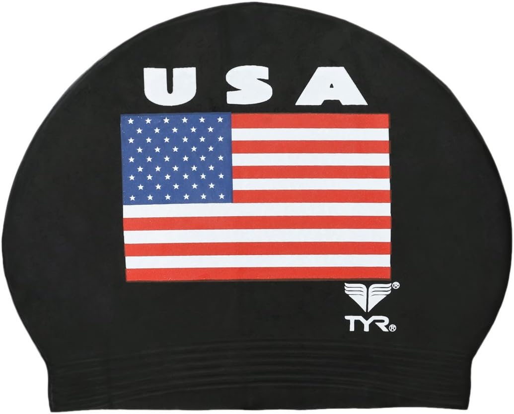 american flag swim cap