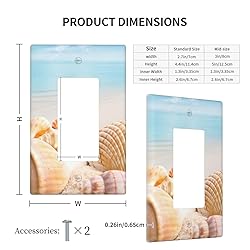 Beach Shells Light Switch Cover Decorative Single