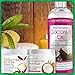Coconut Spa Gift Set for Bath & Body, Moisturizing Hair Mask, Body Scrub & Hydrating Coconut Oil - Pure Body Naturals