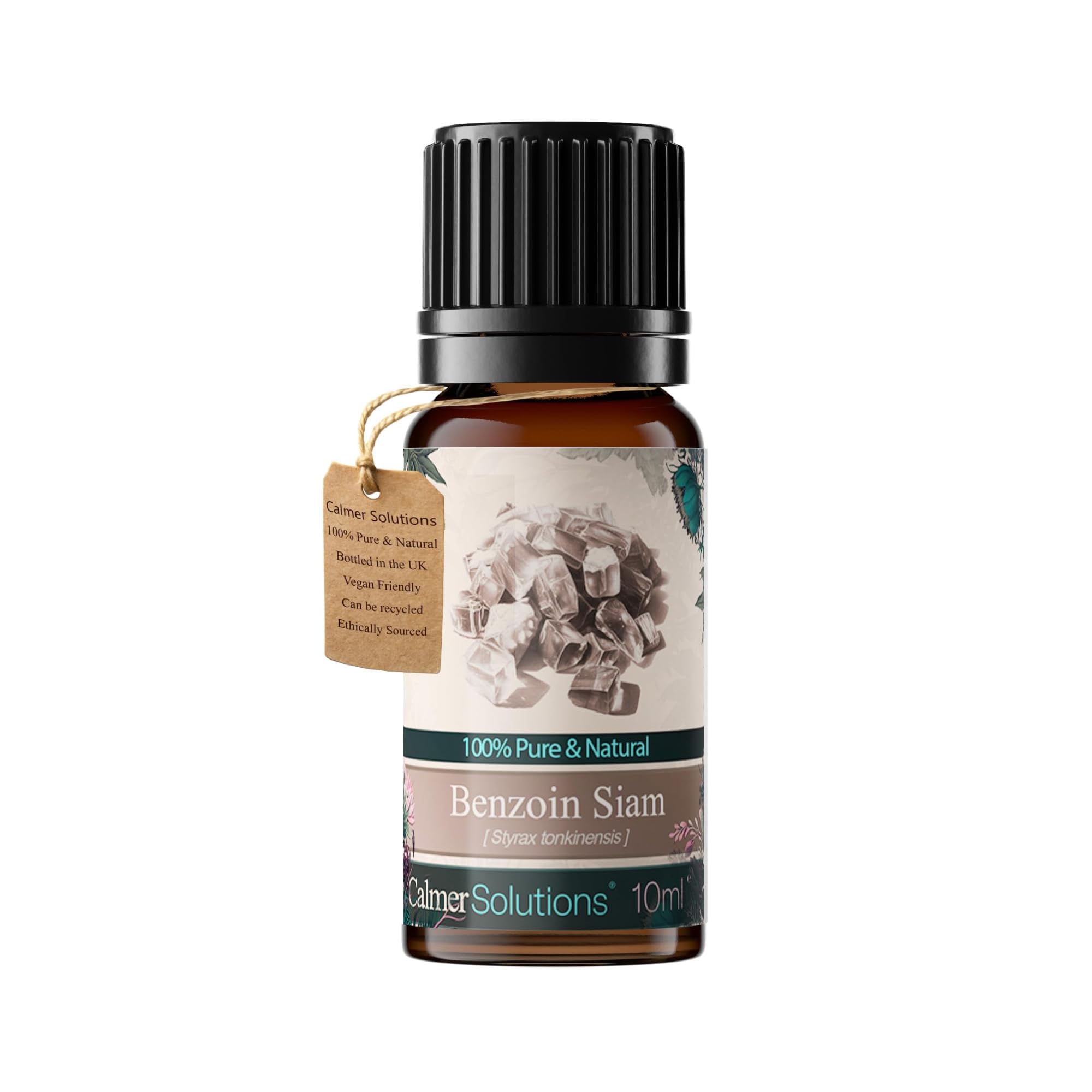 Calmer Solutions Benzoin Essential Oil 10ml – 100% Pure & Natural – Therapeutic Grade – Warming & Comforting – Made in The UK – Vegan & Cruelty-Free – for Diffusers, Skincare & Emotional Support