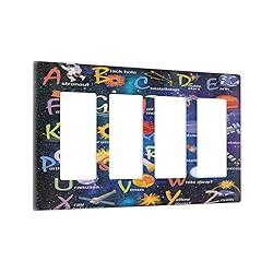 ABC Outer Space 4 Gang Rocker Decora Light Switch