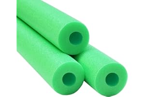 Chochkees Green Pool Noodles Swimming Hollow Core Foam Tube, Floating Thick Noodles for Floating, Pool Accessories, 52"