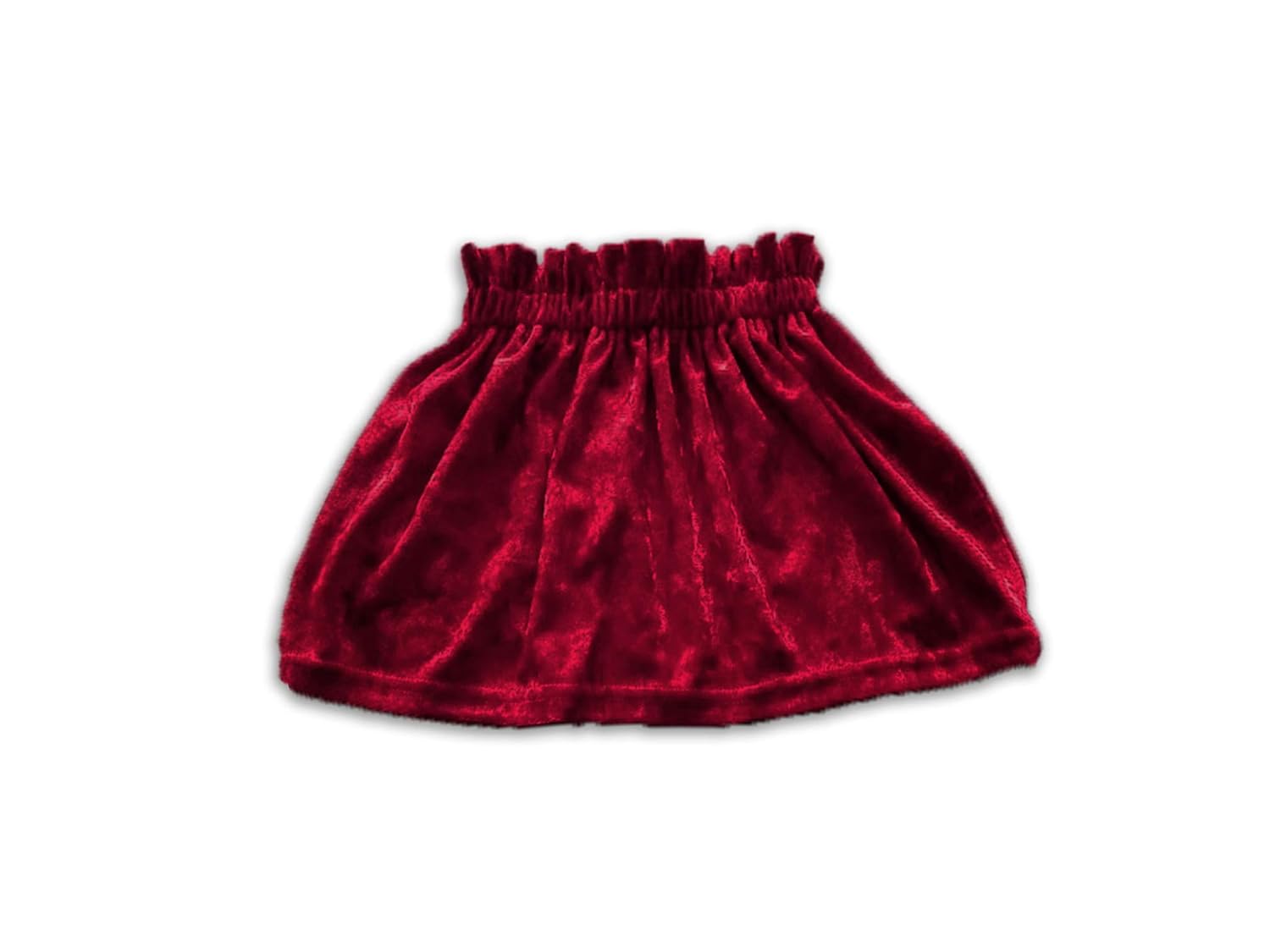 Girls Red Crushed Velvet High Waist 