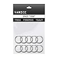 VANICE 10 Pcs Pedal Washers, Thickness Stainless Steel Replacement Silver for Moutain Bike Road Bicycle