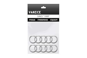 VANICE 10 Pcs Pedal Washers, Thickness Stainless Steel Replacement Silver for Moutain Bike Road Bicycle