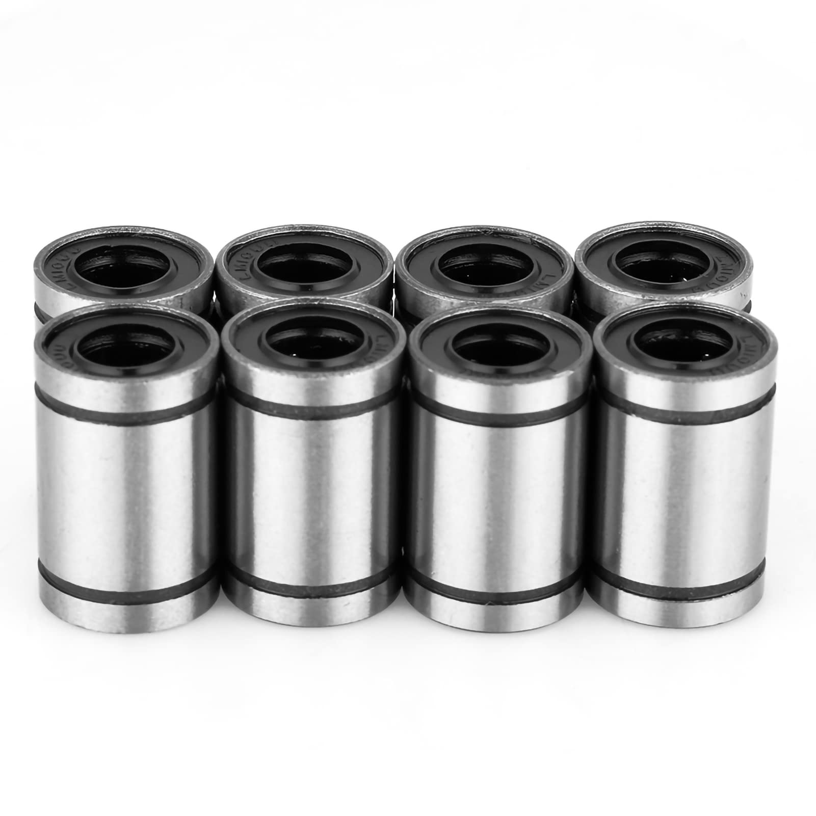 Linear Ball Bearings, 8pcs LM10UU 10mm Ball Bearing 3D Printer CNC Parts Bushing Linear Motion Accessory