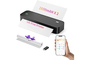 WBK Portable Printers Wireless for Travel, Thermal Inkless Printer Support 8.5" X 11" US Letter&Legal,A4&A5 Thermal Paper,Bluetooth Wireless Mini Printer Compatible with Android (A40)