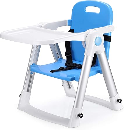 Fascol Rehausseur Chaise Enfant Chaise Haute Bebe Pliable Avec Plateau Demontable Convient Aux Enfants De 6 Mois A 3 Ans Charge Maximale 15kg Bleu Fonce Amazon Fr Bebes Puericulture