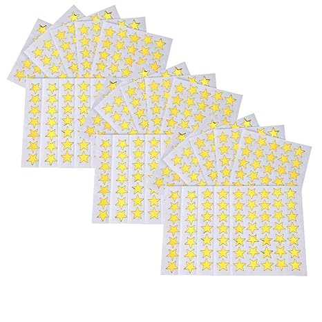 Lystaii 1750 Autocollants Etoiles Dorées A Cinq Branches