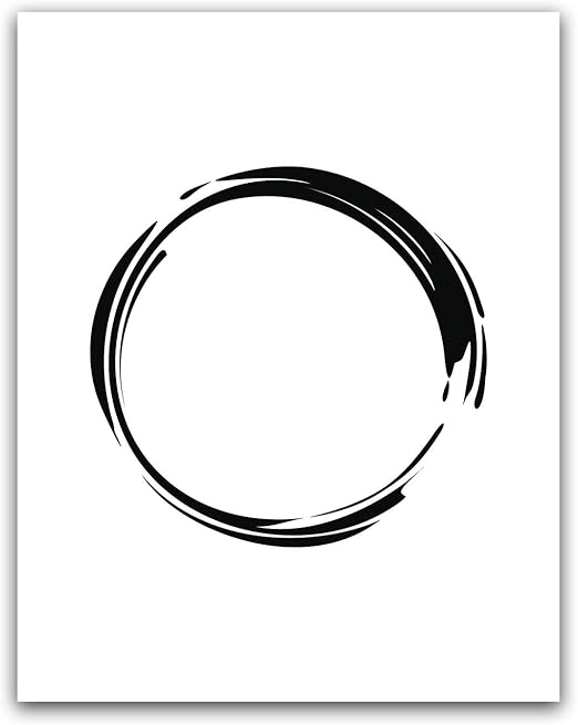 Amazon Com Squareious Circle Print Zen Art Modern Shape Wall Art